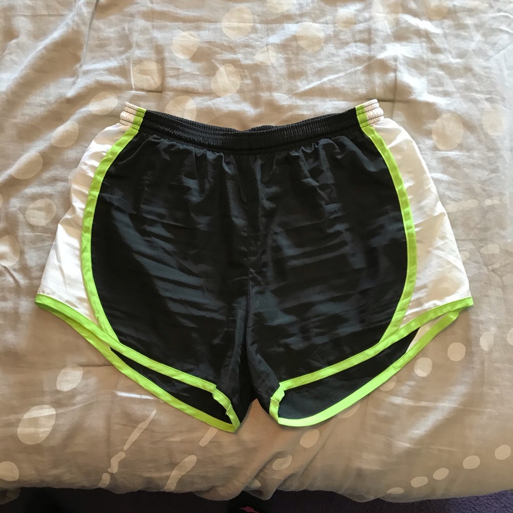 Black, Lime Green, and White Shorts - Picture 1 of 2